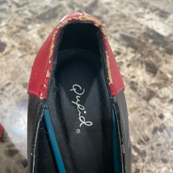 Women's Qupid Black & Red Platform Heels size 8 - Picture 2 of 9